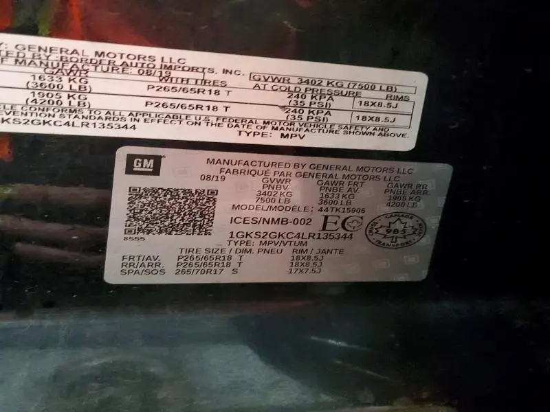 2020 GMC YUKON XL K1500 SLT  