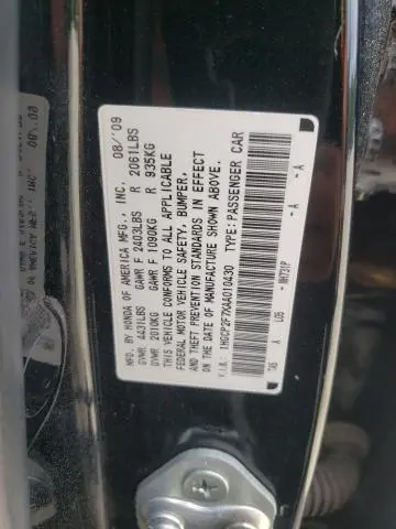2010 HONDA ACCORD EX  