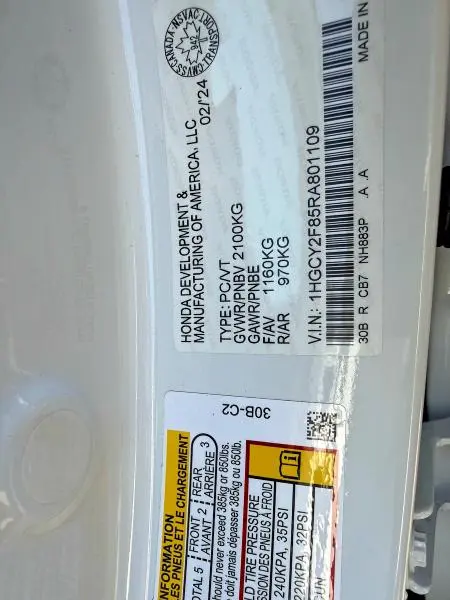 2024 HONDA ACCORD TOURING HYBRID  
