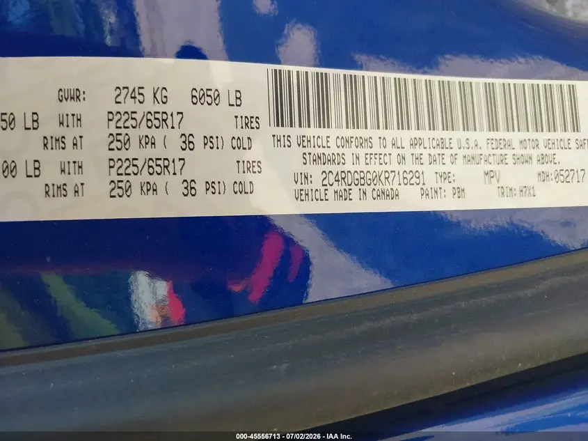 2019 DODGE GRAND CARAVAN SE