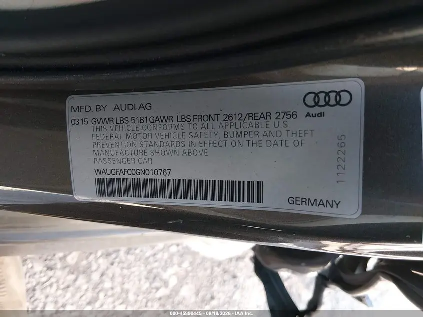2016 AUDI A6 2.0T PREMIUM PLUS