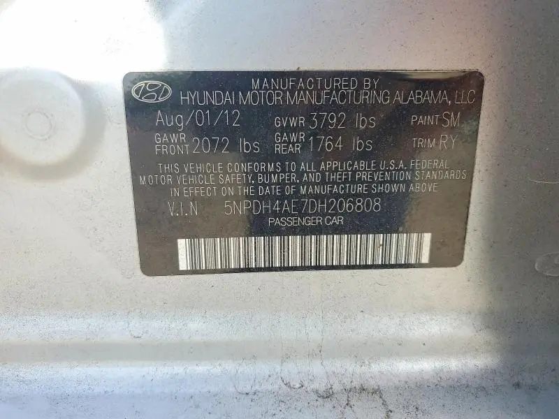 2013 HYUNDAI ELANTRA LIMITED  