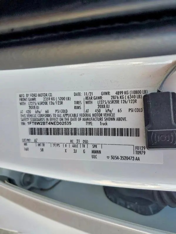 2022 FORD F250 SUPER DUTY  