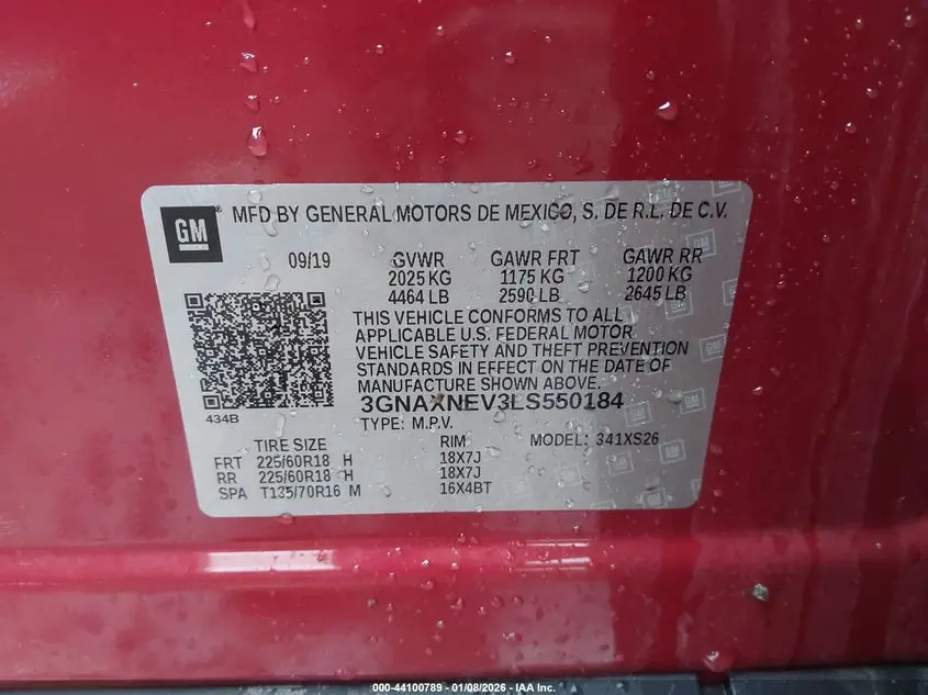 2020 CHEVROLET EQUINOX FWD PREMIER 1.5L TURBO