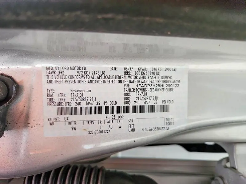 2017 FORD FOCUS SEL  