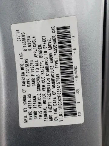 2014 HONDA ACCORD EXL