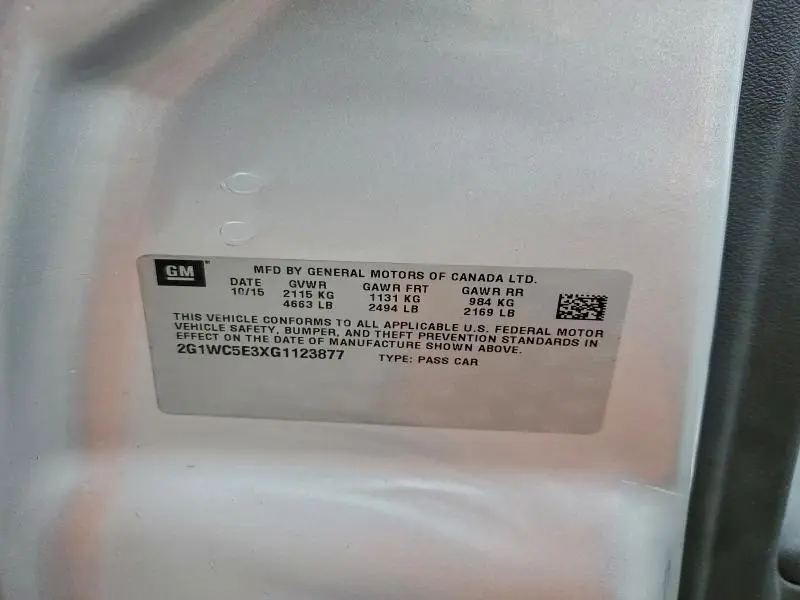 2016 CHEVROLET IMPALA LIMITED LTZ  