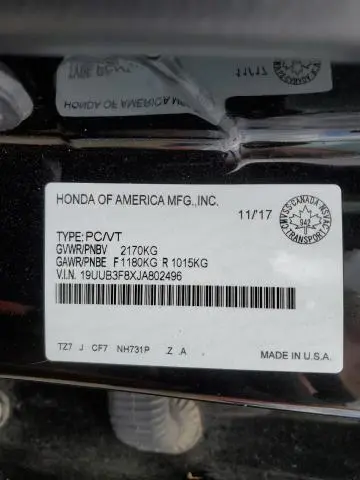 2018 ACURA TLX ELITE  