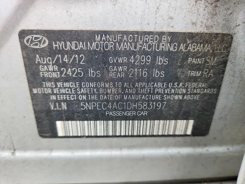 2013 HYUNDAI SONATA LIMITED  