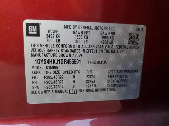 2016 CADILLAC ESCALADE ESV LUXURY  