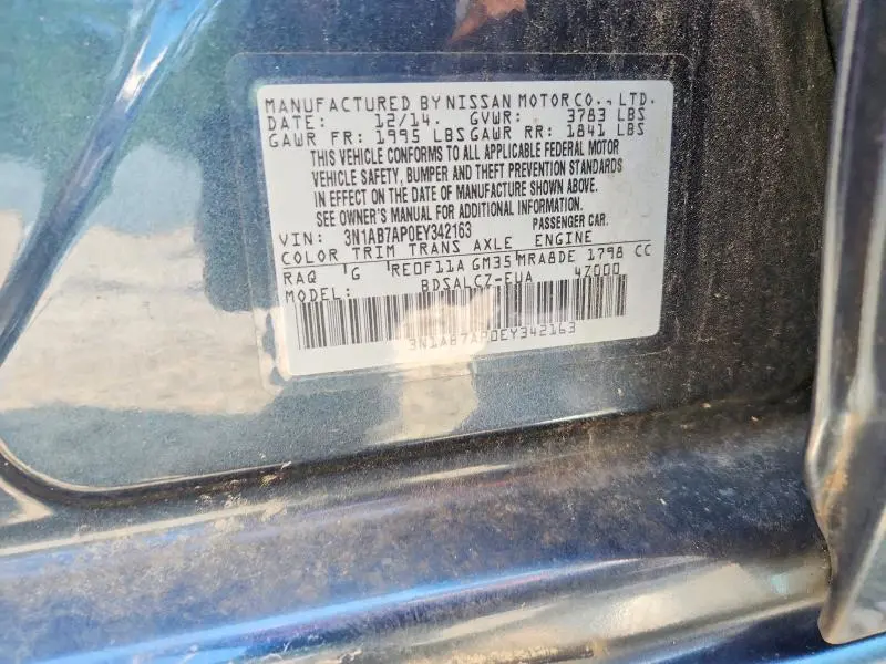 2014 NISSAN SENTRA S  