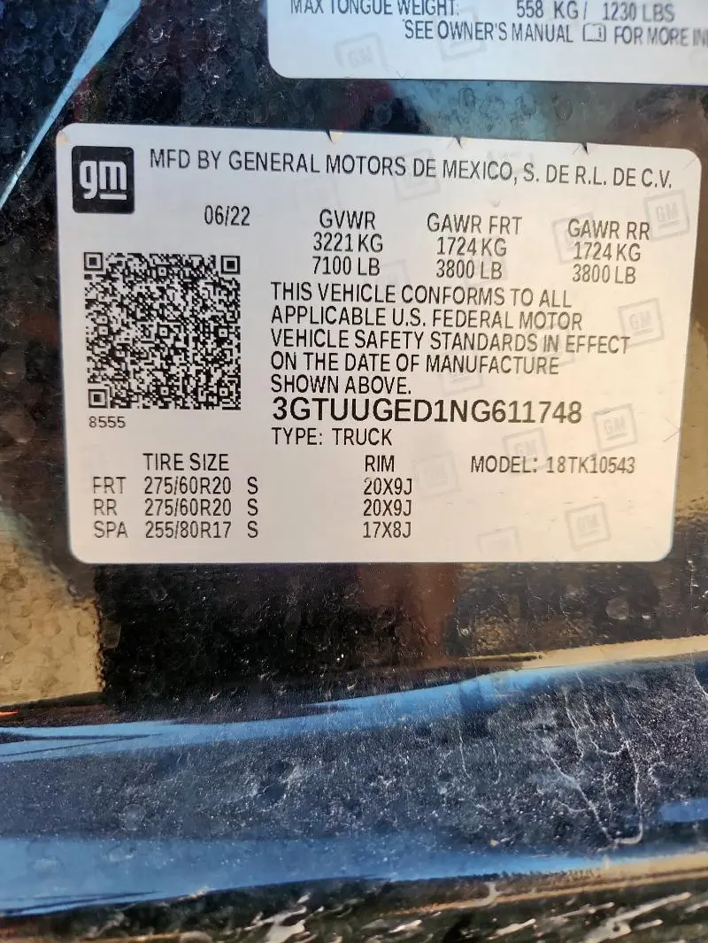 2022 GMC SIERRA K1500 DENALI  