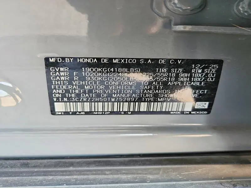 2026 HONDA HR-V SPORT  