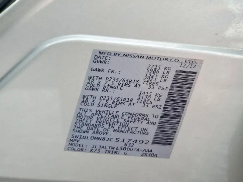 2018 INFINITI QX60 BASE  