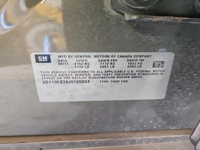 2018 CHEVROLET IMPALA LT  