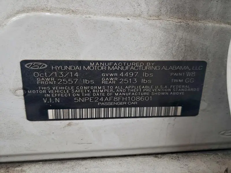 2015 HYUNDAI SONATA SE  