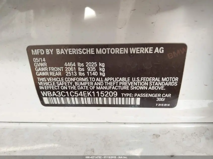2014 BMW 328I  