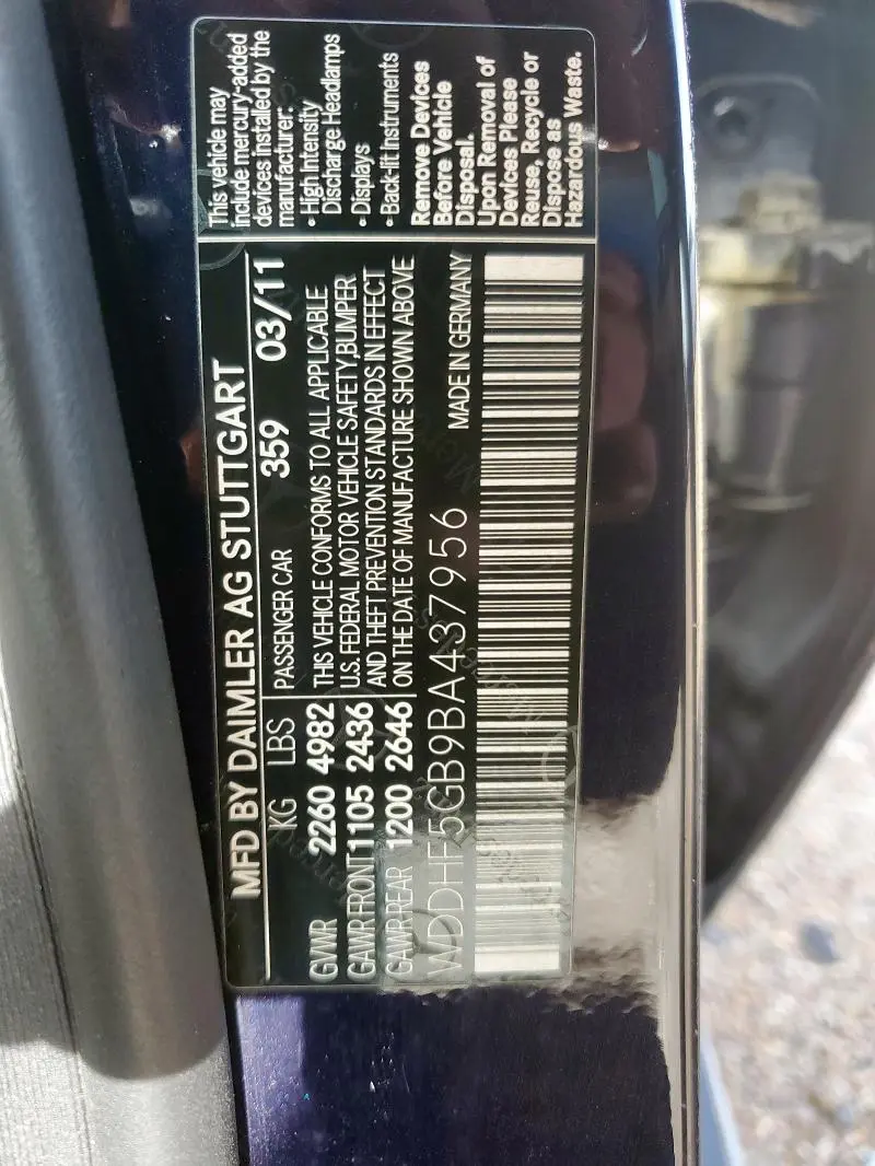 2011 MERCEDES-BENZ E 350  