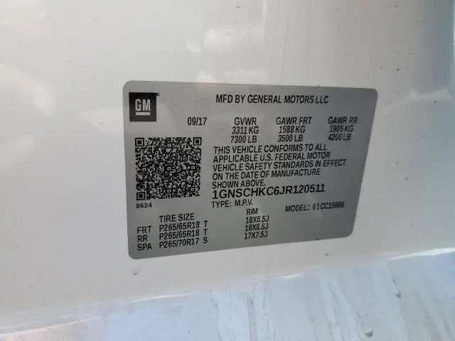 2018 CHEVROLET SUBURBAN C1500 LT  