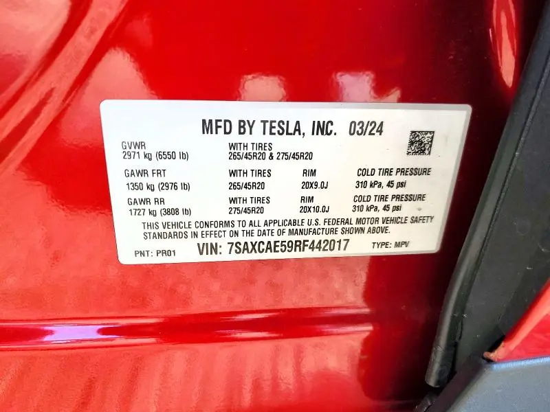 2024 TESLA MODEL X   
