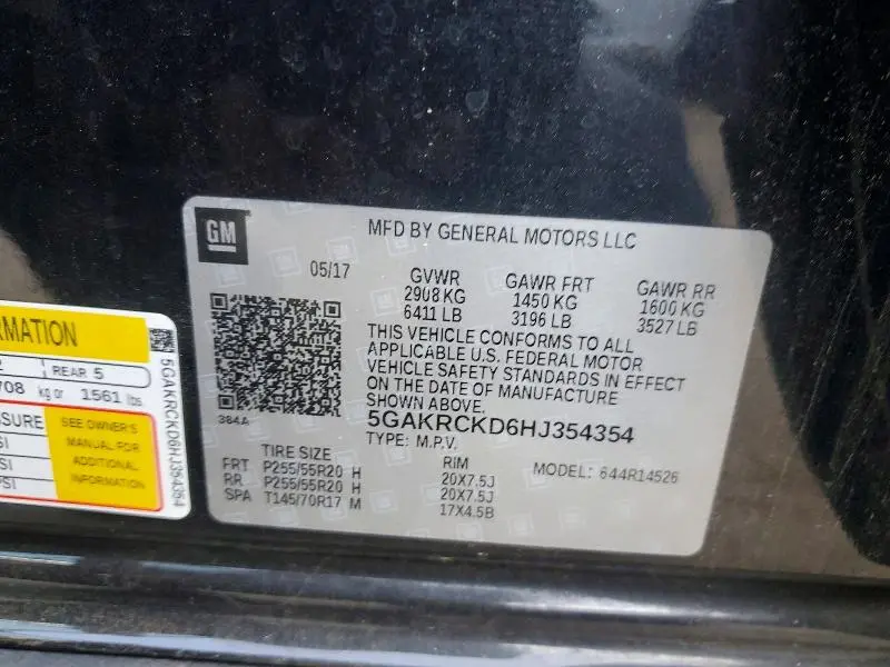 2017 BUICK ENCLAVE   