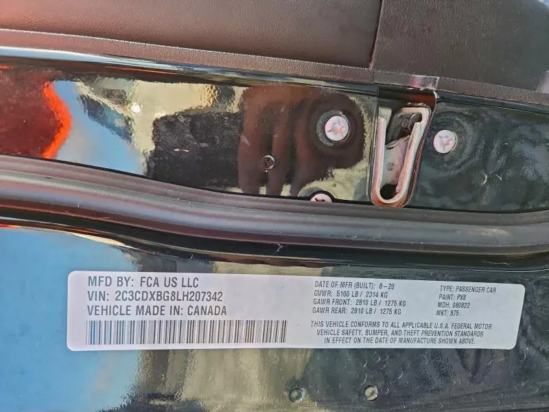 2020 DODGE CHARGER SXT  