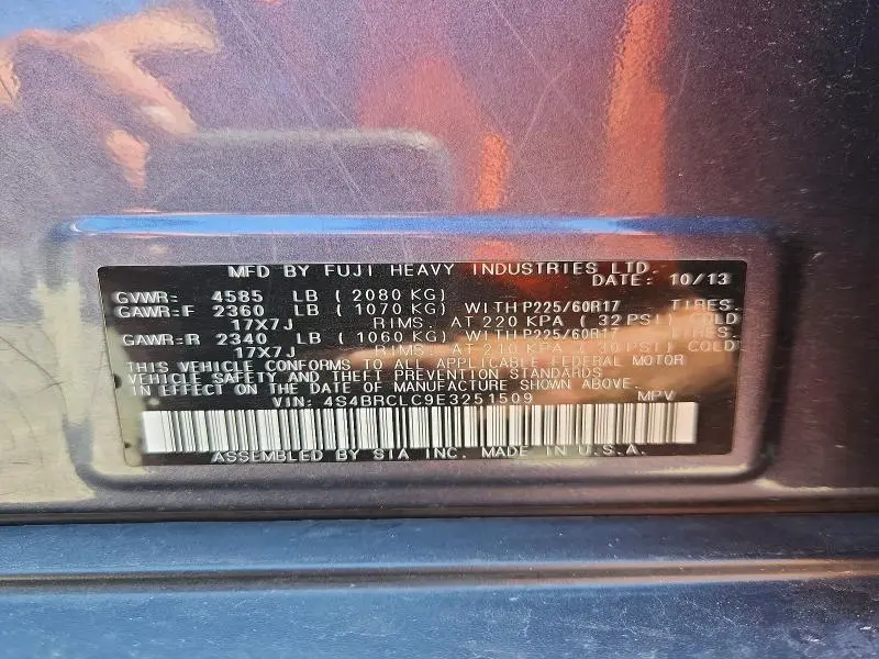 2014 SUBARU OUTBACK 2.5I LIMITED  