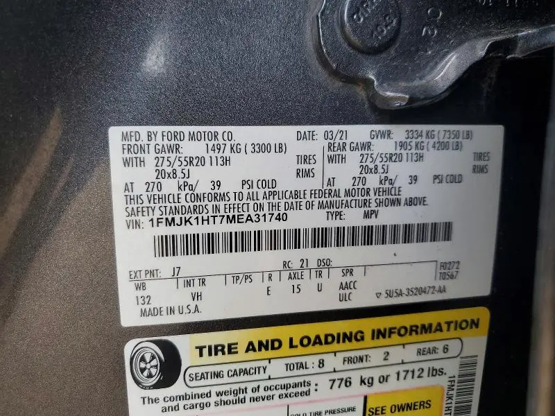2021 FORD EXPEDITION MAX XLT  