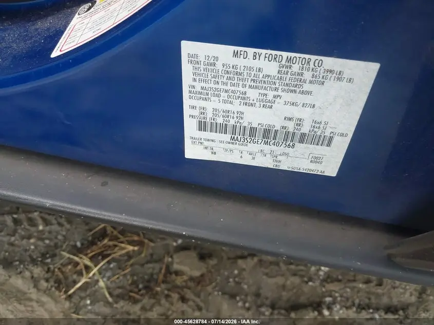 2021 FORD ECOSPORT SE