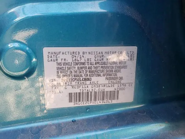 2014 NISSAN VERSA NOTE S  