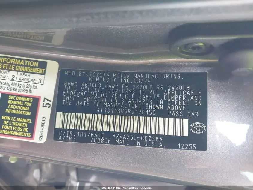 2024 TOYOTA CAMRY SE