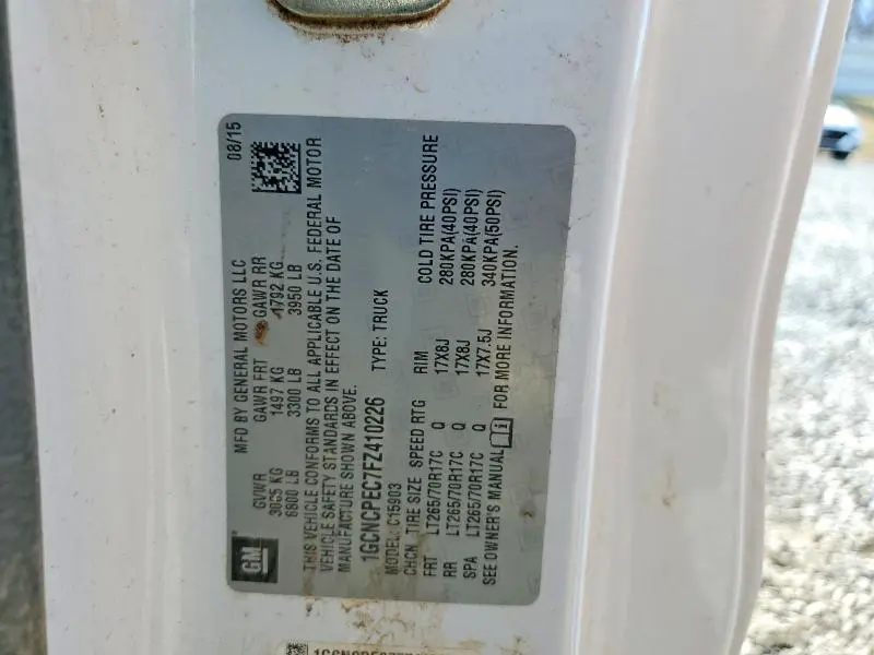 2015 CHEVROLET SILVERADO C1500  