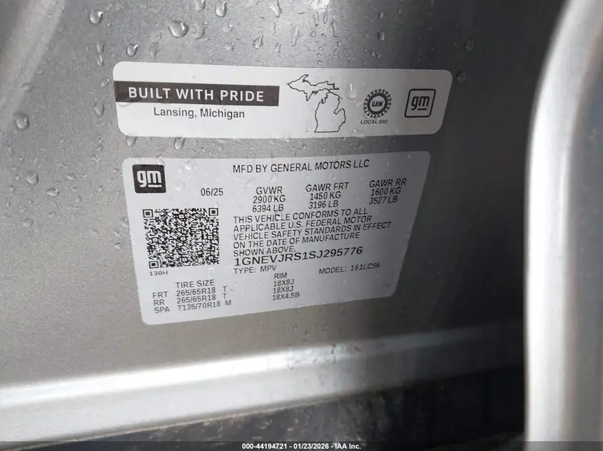 2025 CHEVROLET TRAVERSE AWD Z71