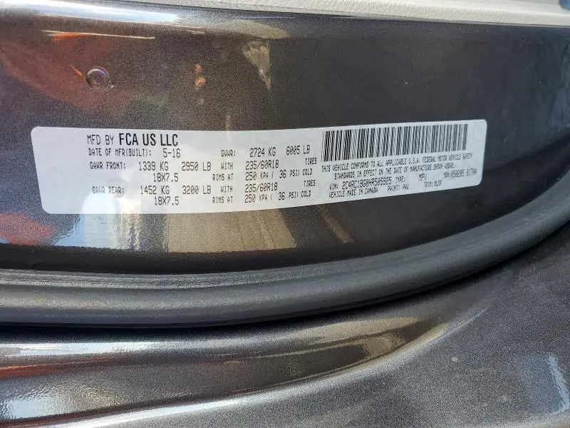 2017 CHRYSLER PACIFICA TOURING L  