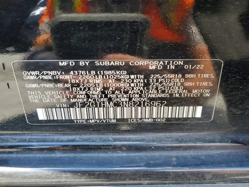 2022 SUBARU CROSSTREK LIMITED  