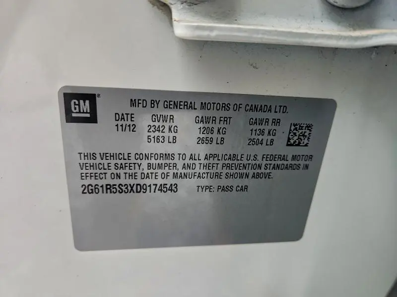 2013 CADILLAC XTS LUXURY COLLECTION  