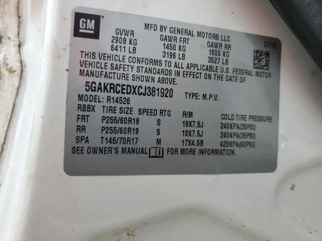2012 BUICK ENCLAVE