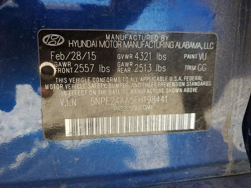 2015 HYUNDAI SONATA ECO  
