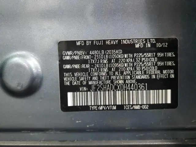 2013 SUBARU FORESTER 2.5X PREMIUM  