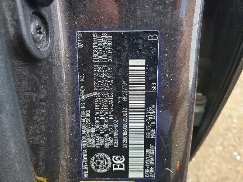 2013 LEXUS RX 350 BASE  