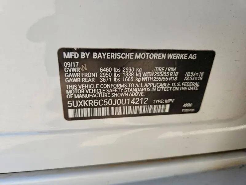 2018 BMW X5 XDRIVE50I  