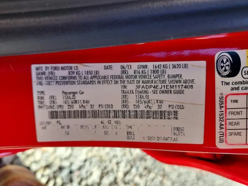 2014 FORD FIESTA SE  
