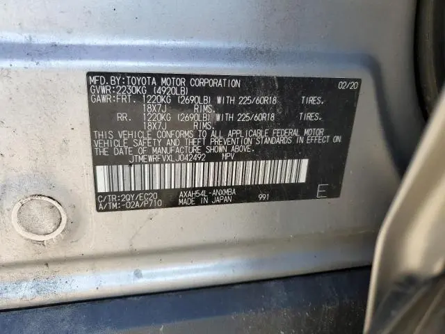 2020 TOYOTA RAV4 XSE