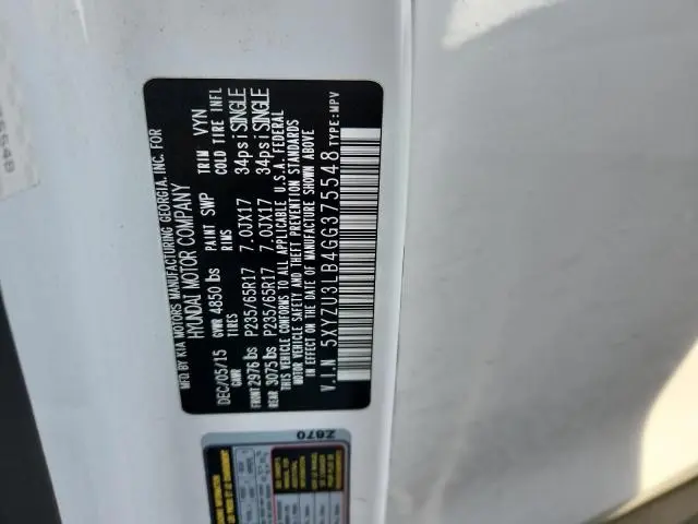 2016 HYUNDAI SANTA FE SPORT   