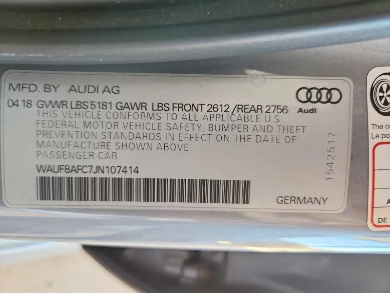 2018 AUDI A6 PREMIUM  
