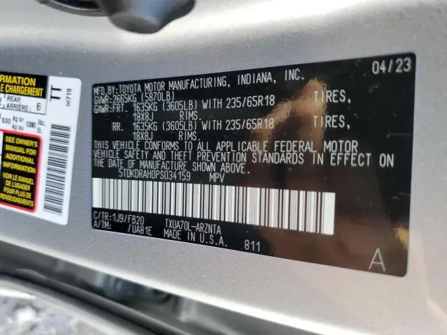2023 TOYOTA HIGHLANDER L  