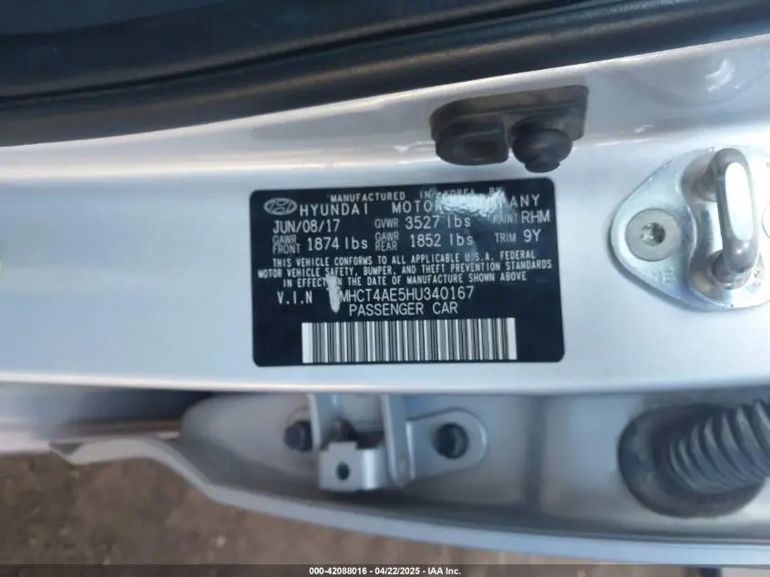 2017 HYUNDAI ACCENT SE