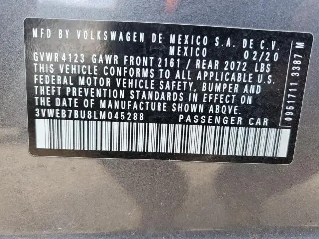 2020 VOLKSWAGEN JETTA SEL  