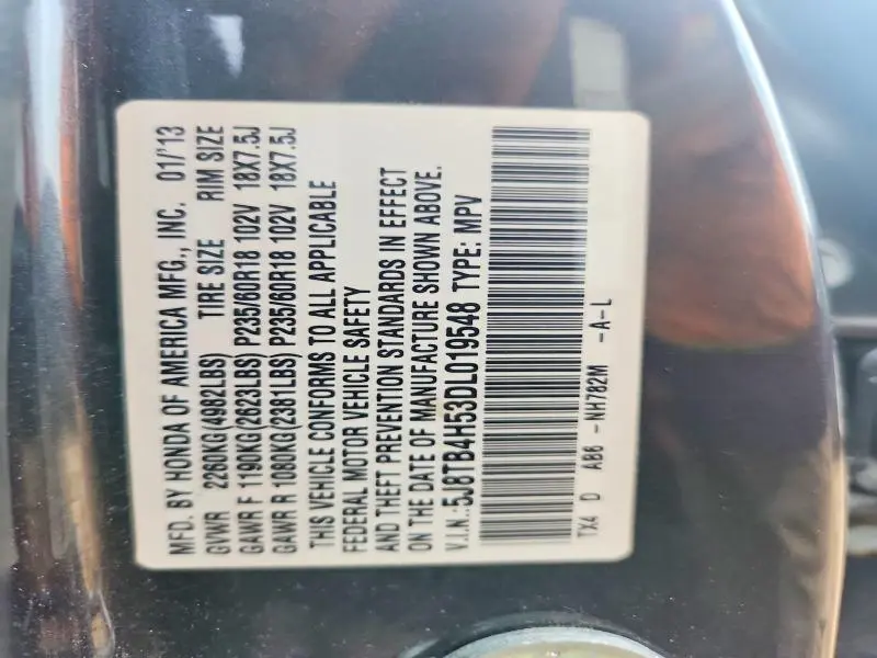 2013 ACURA RDX TECHNOLOGY  