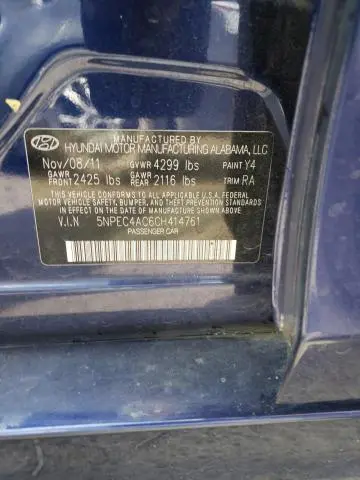 2012 HYUNDAI SONATA SE  